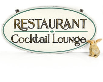 Wood sign, advertising ,36.5", restaurant, cocktail lounge sign, cocktail sign, round,hanging sign,home decor,wall hanging,man cave,she shed