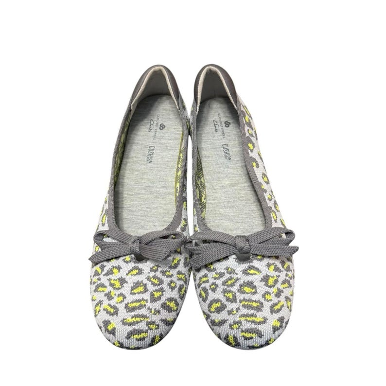 Clarks Cloudsteppers Slip-on Damskor Carly Hope Grå US 8 Med Leopard bild 10