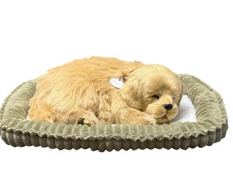 Perfect Petzzz Sleeping Golden Retriever Plush Dog Toy Realistic w/ Certificate