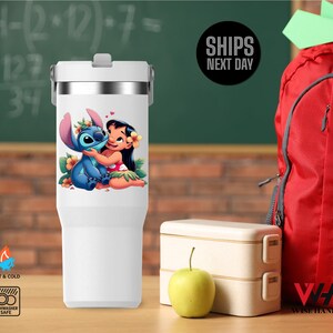Personalized Stitch Tumbler,30oz Character Water Bottle,Gift for Kids,