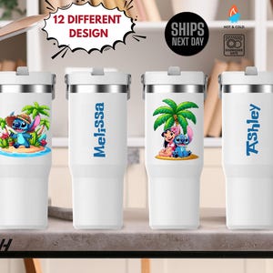 Personalized Stitch Tumbler,30oz Character Water Bottle,Gift for Kids,