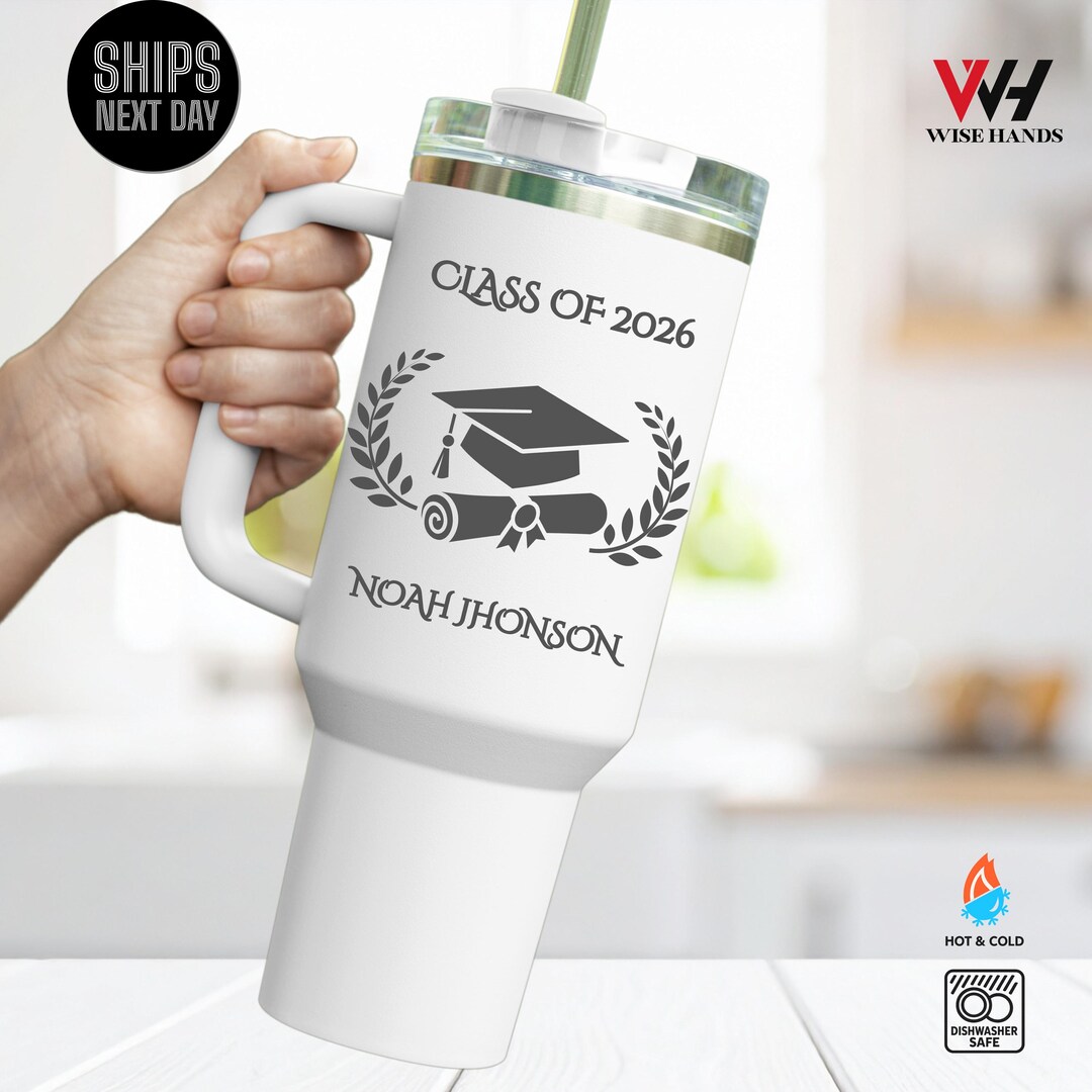 Personalized Graduation Engraved Tumbler, High School Graduation Gift ...
