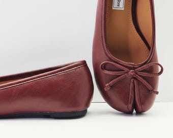 Dam vintage Tabi-skor, Vintage Tabi Mary Jane-skor, Franska vikbara damskor, Ballerinaskor med slits