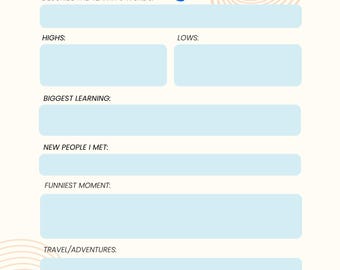 Year in Review Printable | Kids & Adults New Year Worksheet | Digital Download PDF