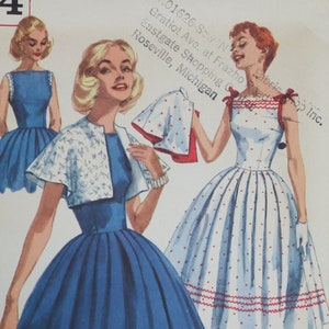 1950 S WIGGLE ROBE & BOLERO French sewing pattern-Rockabilly 1950 S WIGGLE ROBE & BOLERO French sewing pattern-Rockabilly
