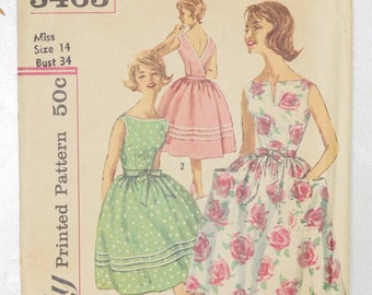Sewing Pattern 50s Sheath Dress Pattern Vintage Larger Size Dress Pattern Size 18 Misses/' Shapely Portrait Sheath Dress Butterick 8573
