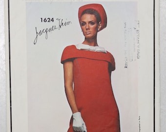 Vogue Paris Original 1624 od Jacques'a Heima | Rozmiar 12 | Sukienka w stylu lat 60. XX wieku | Wykrój do szycia w stylu vintage z lat 60. XX wieku