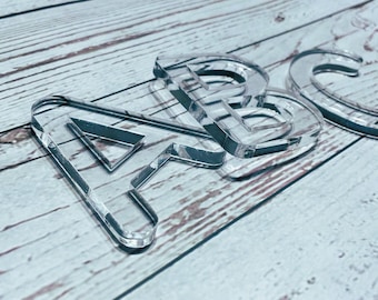 Clear Acrylic Letters: Custom Name Sign, Wedding Table Decor