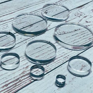 Klare runde Acrylrohlinge von 1 bis 10 cm - Anpassbare Kreisscheiben zum Basteln & Gravieren