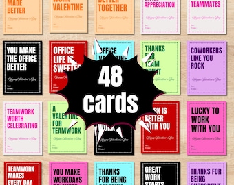 Druckbare Valentinstagskarten für Mitarbeiter, Valentinstagskarten für Erwachsene für die Arbeit, lustige Büro Valentinstag Mitarbeiter Party Arbeit Valentinstag Valentinstag Tags