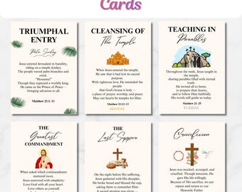 LDSイースターカウントダウンカード | 聖週間ストーリーデジタルダウンロード | Canvaで編集可能