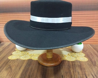 Cappello Da Barca In Feltro Nero - The Hawk – Agnoulita Hats - Foto 6