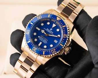 Vintage Rolex Automatic Movement Blue Dial gold Stainless Steel Bracelet Men Watch | Wrist Watch | Birthday Gift