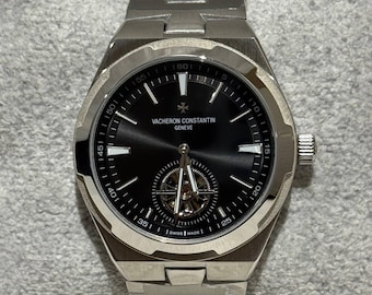 Vintage Vacheron Constantin Automatic Movement Black Dial Silver Stainless Steel Bracelet Men Watch | Wrist Watch | Birthday Gift