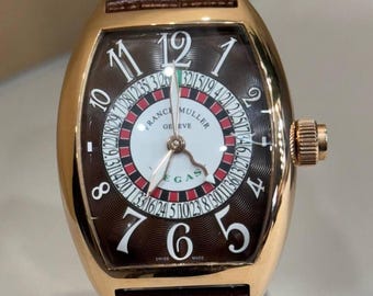 Vintage Franck Muller Automatikwerk Braunes Ziffernblatt Braunes Lederarmband Herrenuhr | Geburtstagsgeschenk | Weihnachtsgeschenk | versandkostenfrei |