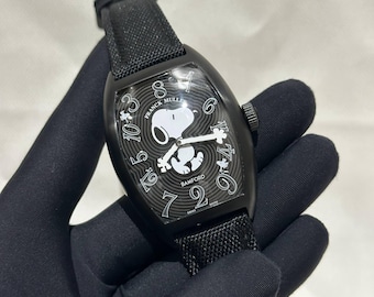 Vintage Franck Muller Crazy Hour Snoopy Watch | Automatic Stainless Steel Men's Wrist watch