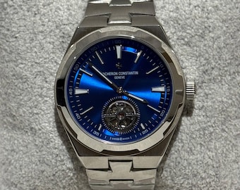 Vintage Vacheron Constantin Automatic Movement Blue Dial Silver Stainless Steel Bracelet Men Watch | Wrist Watch | Birthday Gift