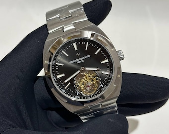 Vintage Vacheron Constantin Automatic Movement Blue Dial Silver Stainless Steel Strap Men's Wrist watch | Birthday Gift | Christmas gift