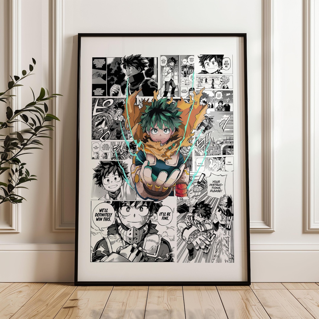 PRINTED POSTER My Hero Academia Deku Midoriya Izuku Manga Panels Poster ...
