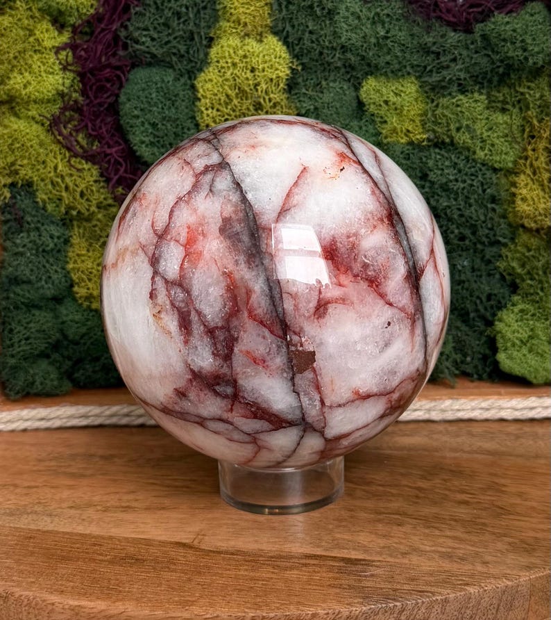 Fire Quartz Crystal Sphere - Over 5lbs! BIG!! image 11