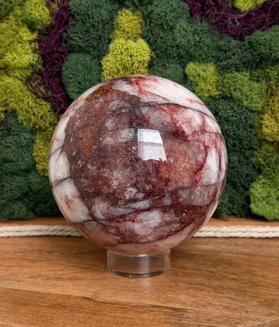 Fire Quartz Crystal Sphere - Over 5lbs! BIG!!