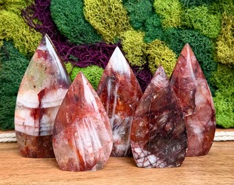 Lágrimas de cristal de cuarzo de fuego