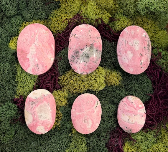 Peruvian Rhodonite Palm Stones