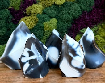 Orca Agate Crystal Flames