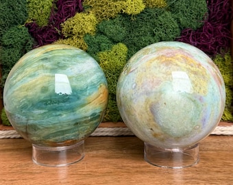 Ocean Jasper Crystal Spheres - Large! Almost 2lbs!