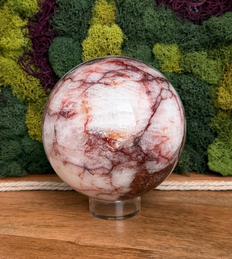 Fire Quartz Crystal Sphere - Over 5lbs! BIG!! image 4
