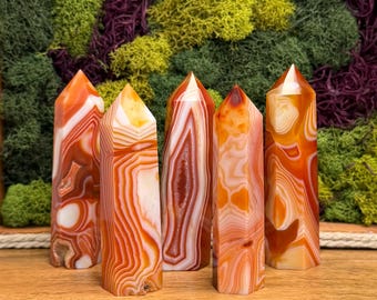 Natural Carnelian Tower | Healing Crystal Obelisk