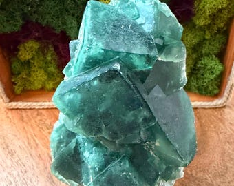 Fluorita verde diurna de Madagascar - ¡Más de 2 libras!