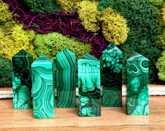 Malachite Crystal Towers from the Congo