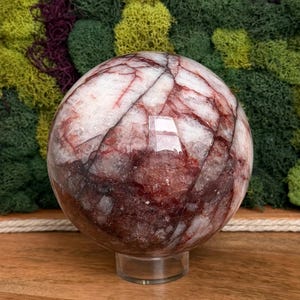 Fire Quartz Crystal Sphere - Over 5lbs! BIG!! image 5