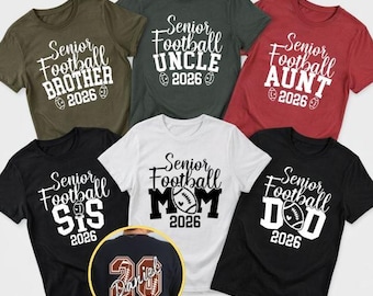 Personalized Senior Football Mom Shirt, Class of 2026