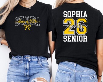 Personalized Senior 2026 Shirt, Class Of 26 Shirt,Graduation 2026 Shirt, Custom Name Graduation Gift,Senior Gift Graduation,Graduation Party