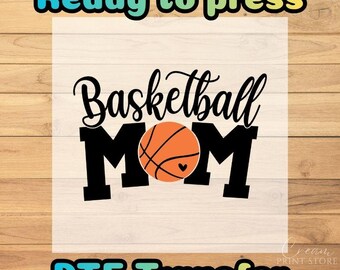 Basketball Mom DTF Transfer: Game Day Support Squad Sports Heat Press