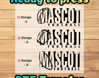Custom Football DTF Transfer: Personalized Team Name - Ready to Press