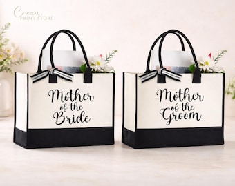 Mother of the Bride Tote Bag, Mother of the Groom Canvas Bag, Mother of the Bride Bag, Mother of the Bride Gift Ideas, Gift for MOB MOG