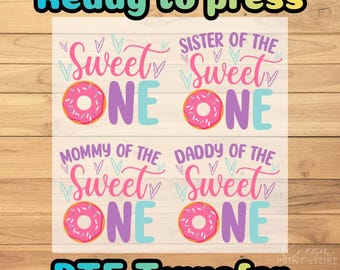 Donut Sweet One Custom Iron-On Transfer - DIY Shirt Decal