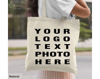 Custom Logo Tote Bag, Personalized  Your Design Here Bag