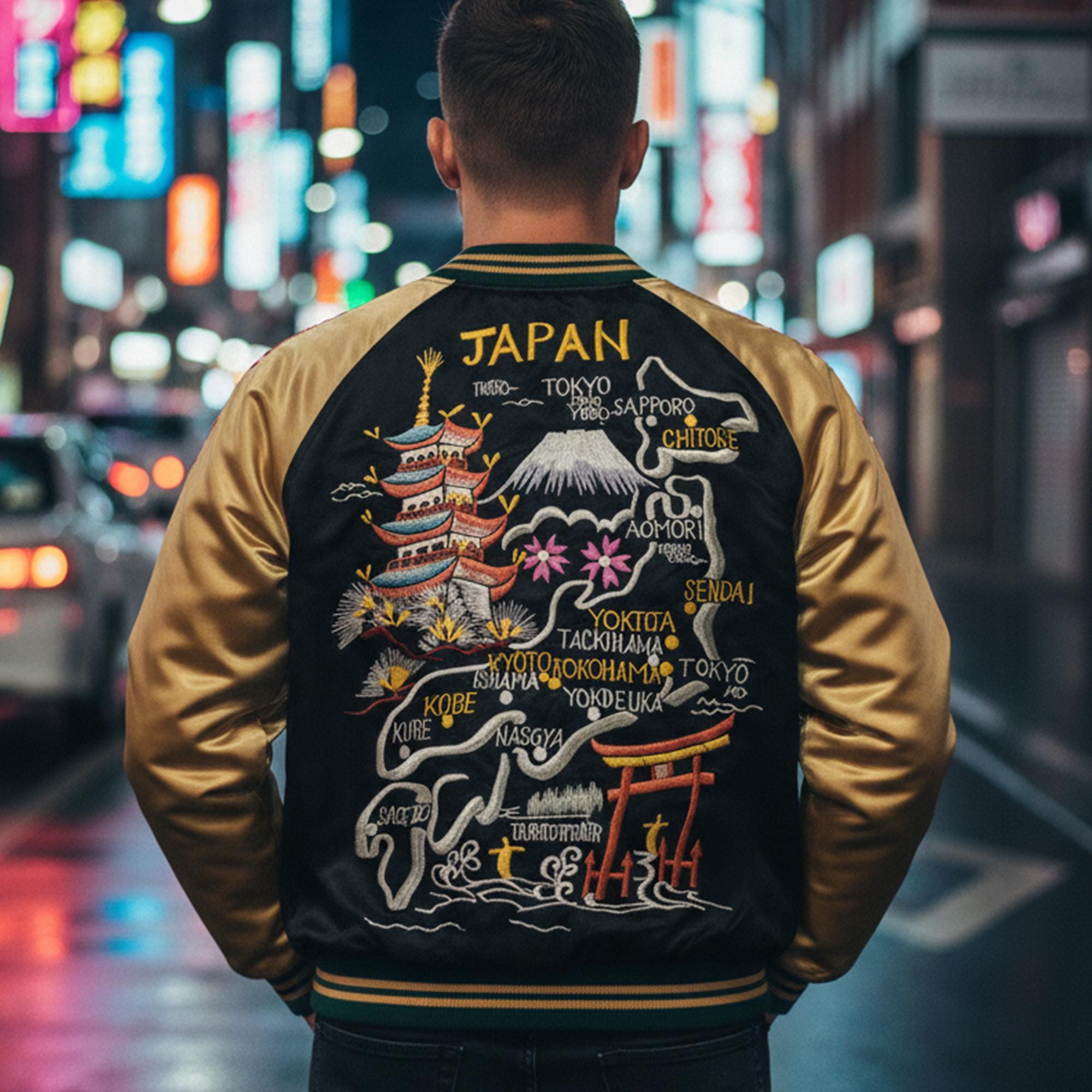 Japan Map Sukajan - Etsy