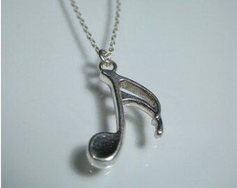 Music note necklace musical note necklace semiquave necklace sixteenth note necklace musical symbol necklace musical necklace