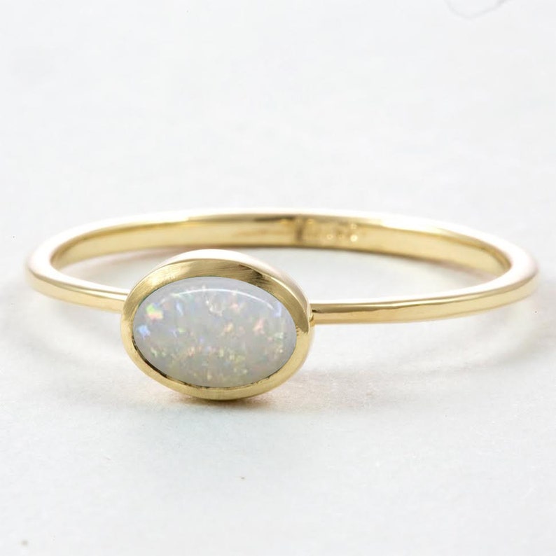 White Opal Engagement ring Yvintage opal engagement ringsengagement ring with opal boho engagement ring vintage boho ring