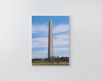 Washington Monument Canvas Print, Stretched Wall Art, Office Decor