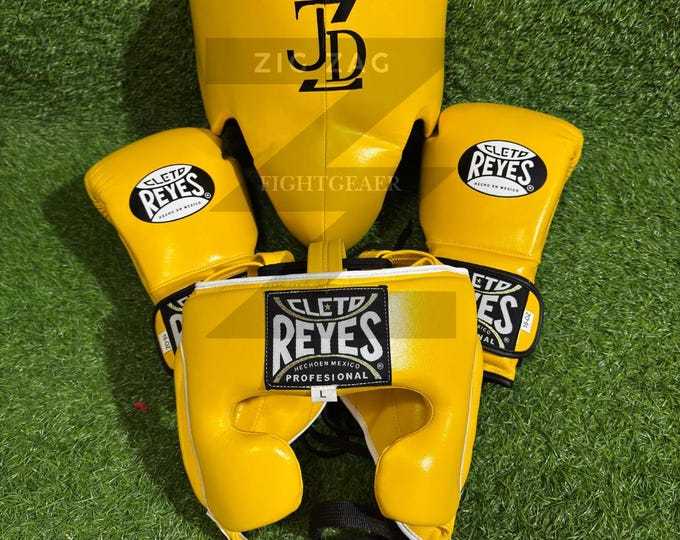 Cleto Reyes Boxing Sparring set Customized Gloves  Groin Guard & Headgear