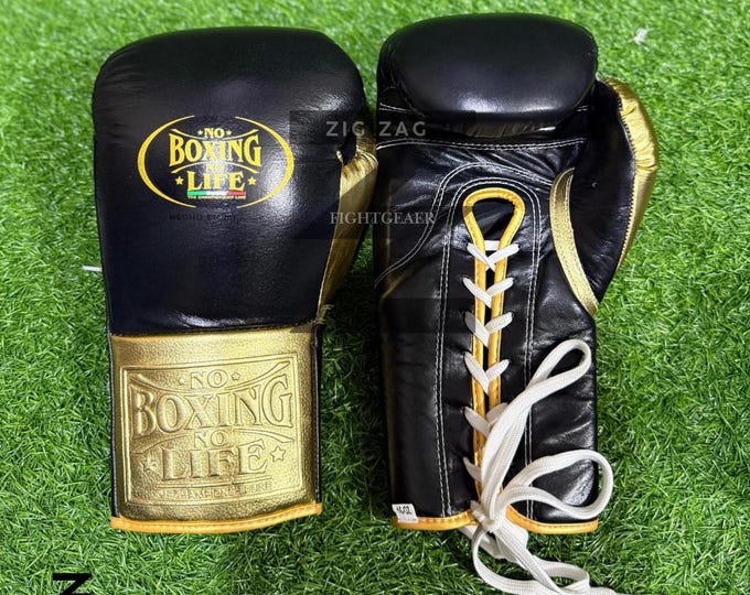 Custom No Boxing No life Gloves Handmade Cowhide leather Sparring & Training