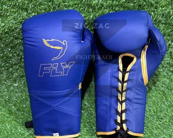 Guantes de boxeo de cuero hechos a mano, guantes profesionales de sparring y entrenamiento