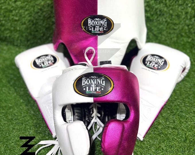 Custom made No Boxing No Life Full Sparring Set Handmade Real Cowhide Leather