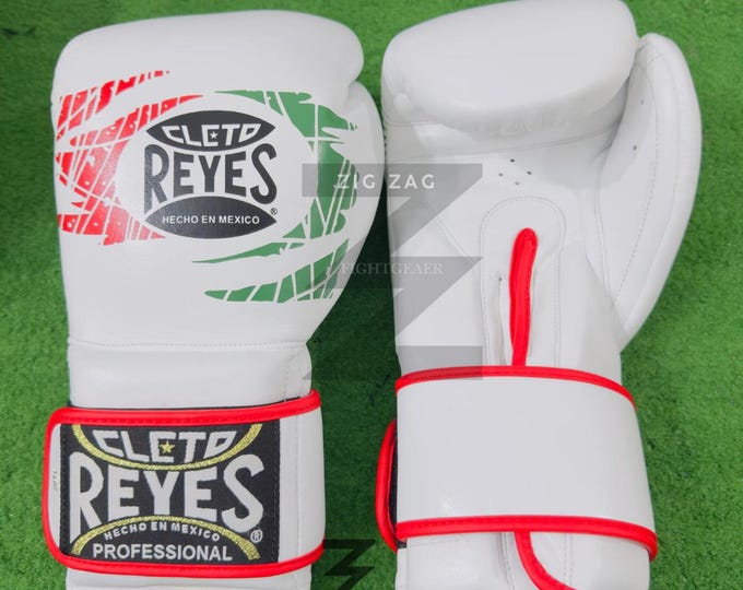 Cleto Reyes Boxing Gloves Hook and Loop Real Cowhide Leather- Mexican Flag